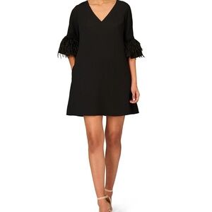 Aidan Mattox Black Mini Dress with Chic Design